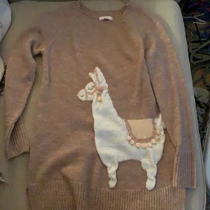 Pink Llama Sweater